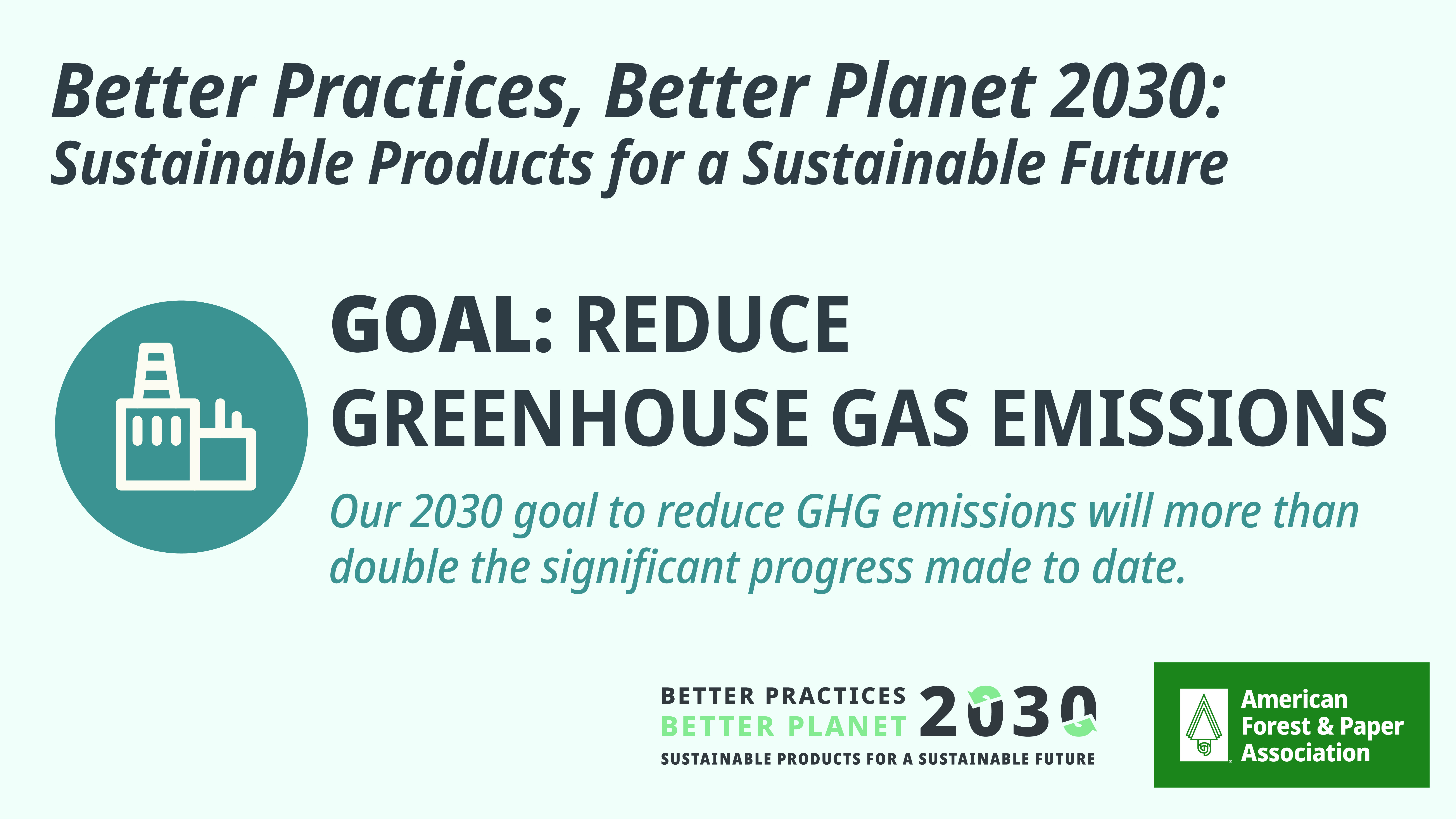 Sustainability Greenhouse Gas Reduction